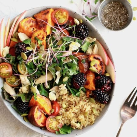 Ultimate Fall Salad Recipe with Chicken and Maple Pumpkin Chia Dressing