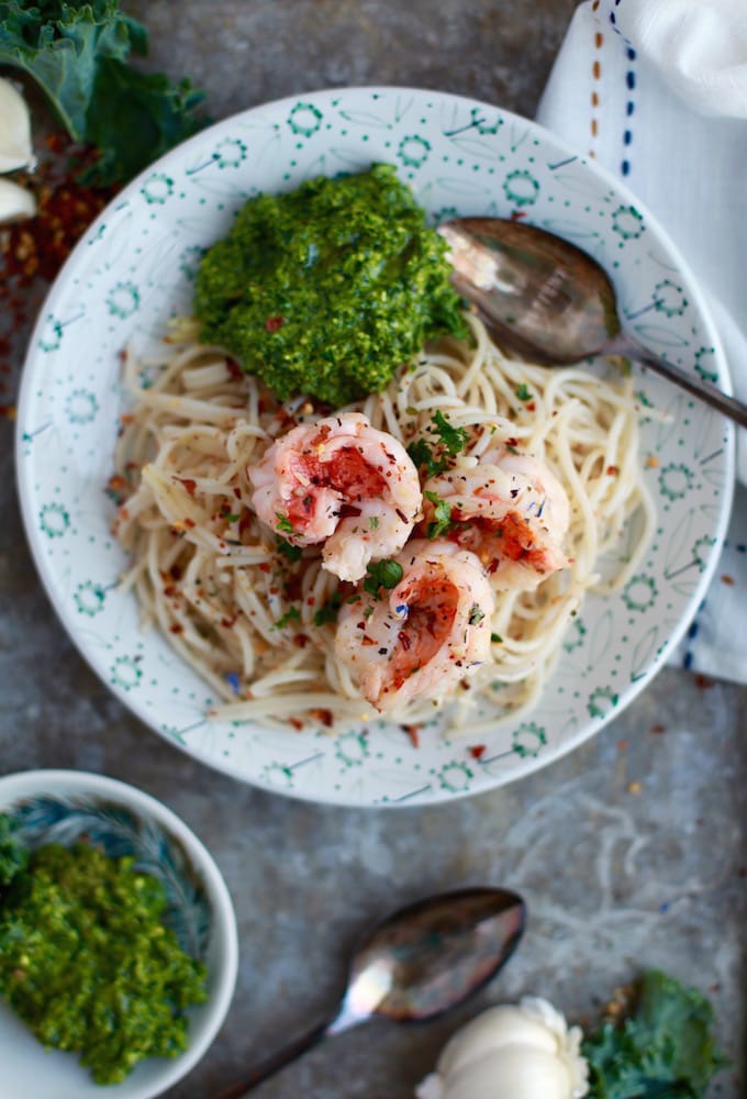 30-minute-meal-light-shrimp-scampi-with-kale-pesto-gluten-dairy