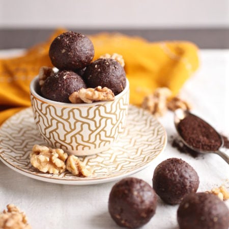 Mocha Walnut Energy Balls via Nutrition in the Kitch
