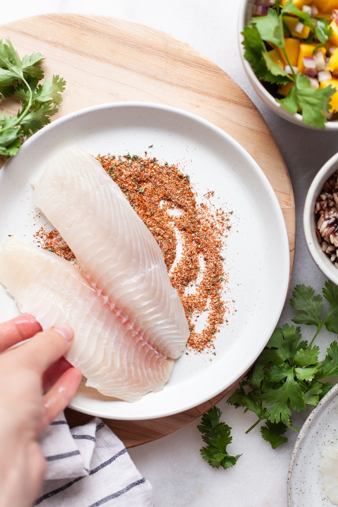 Air Fryer Glazed Tilapia Bowls - Life is Sweeter By Design