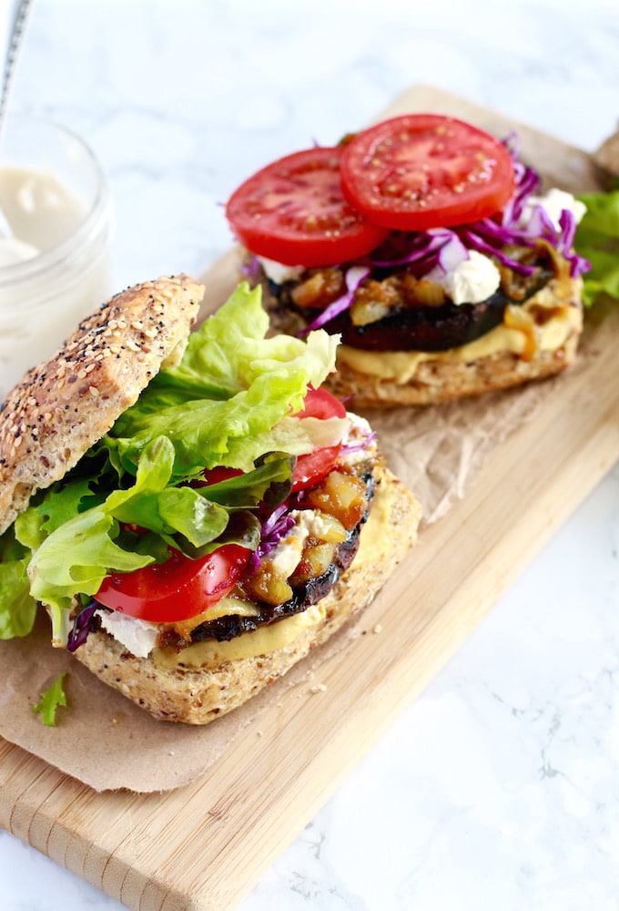 Perfect Onion Mushroom Burger : Best Ever Portobello ...