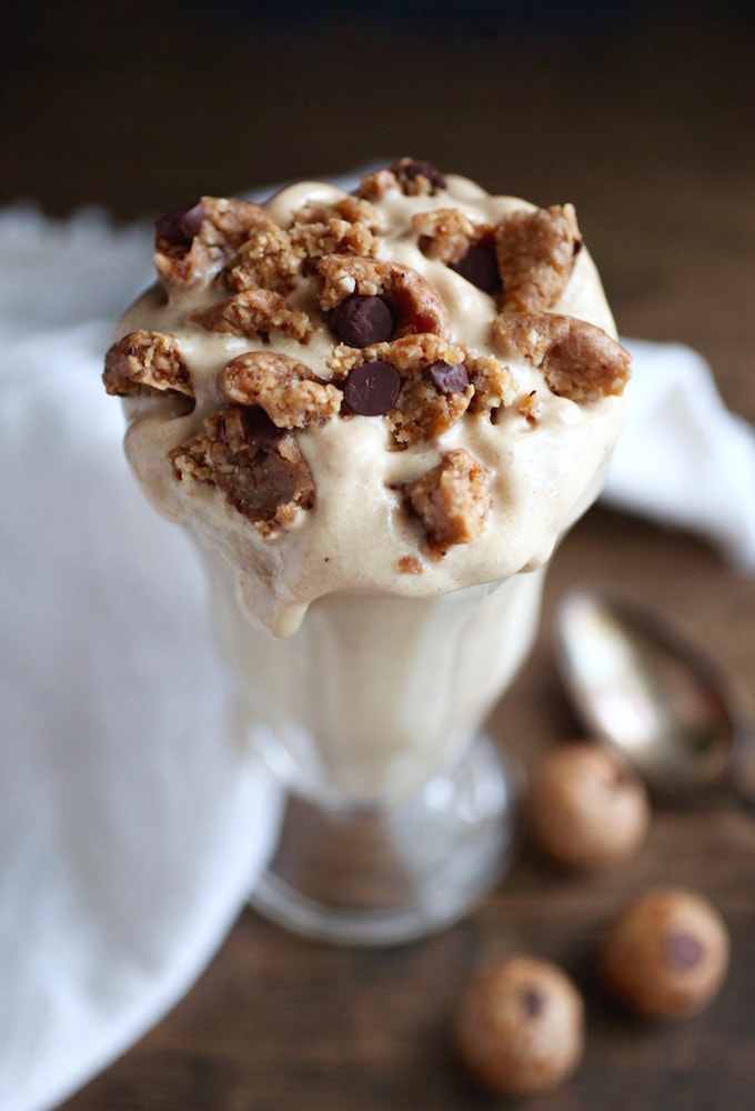 Healthy ChocolateChip CookieDough Protein "Blizzard" Nutrition in