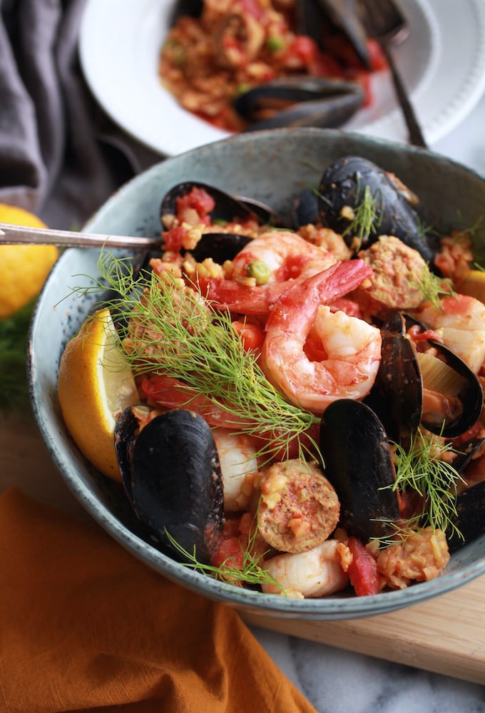 Easy SlowCooker Paella // GF Nutrition in the Kitch