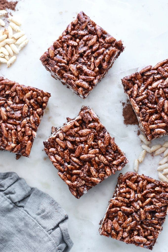 Healthy Rice Crispy (Krispie) Treats with Cocoa | Nutrition in the Kitch