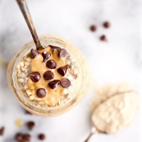 Vegan Protein Cookie Dough Overnight Oats