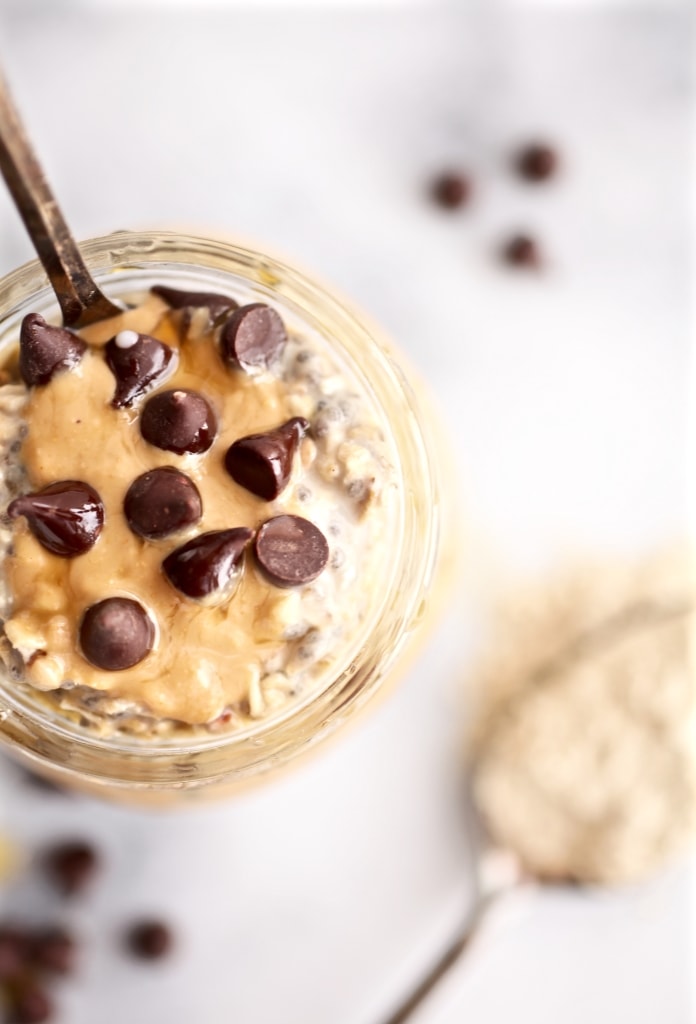 Vegan Protein-Packed Cookie Dough Overnight Oats