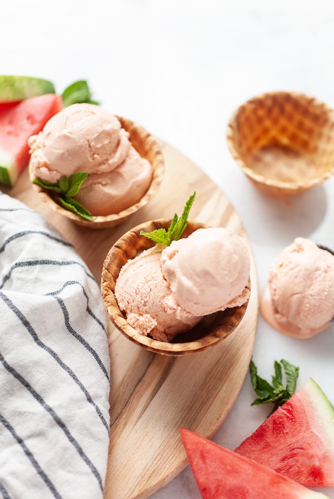 Easy Watermelon Ice Cream | no-churn, creamy, dairy free!