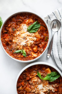 Comforting and Healthy Slow-Cooker Lasagna Soup (dairy free, gluten free)