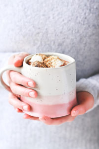 8 Self-Care Ideas For The Holiday Season - Healthy Hot Chocolate with Vegan Toasted Marshmallows