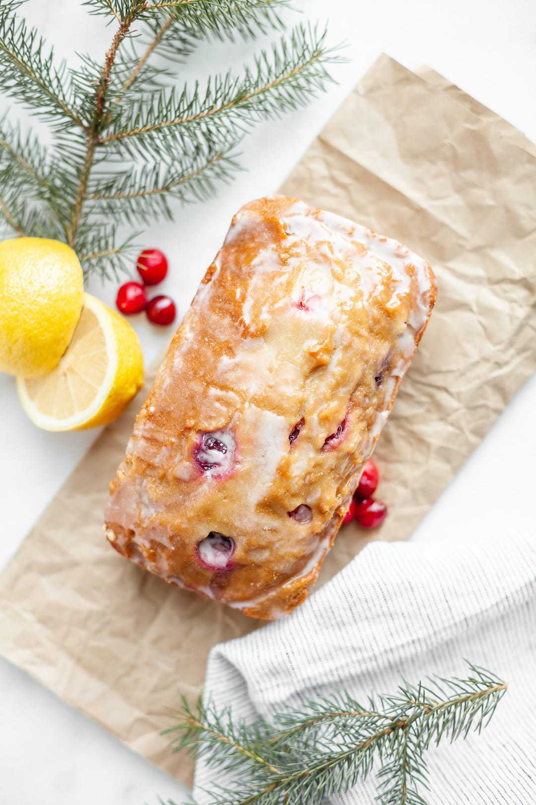 Healthy Cranberry Lemon Loaf Pound Cake | Nutrition in the Kitch