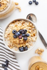 Healthy and Simple Peanut Butter Overnight Oats