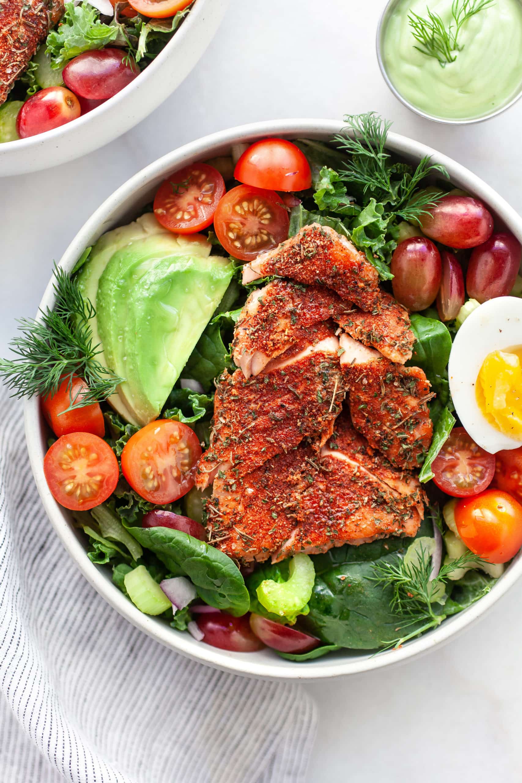 Healthy Blackened Salmon Salad | Nutrition In The Kitch