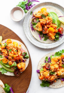 Plant Based / Vegan Healthy Buffalo Cauliflower Tacos