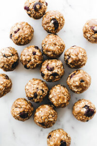 No bake sunbutter energy balls spread out