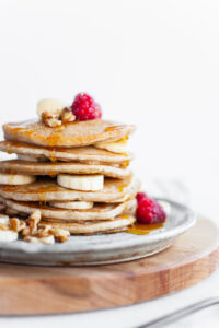 Close up shot Perfect Vegan Buckwheat Pancakes