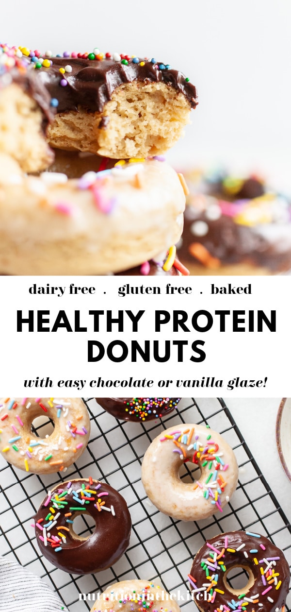 Easy Protein Donuts healthy, gluten free, dairy free!