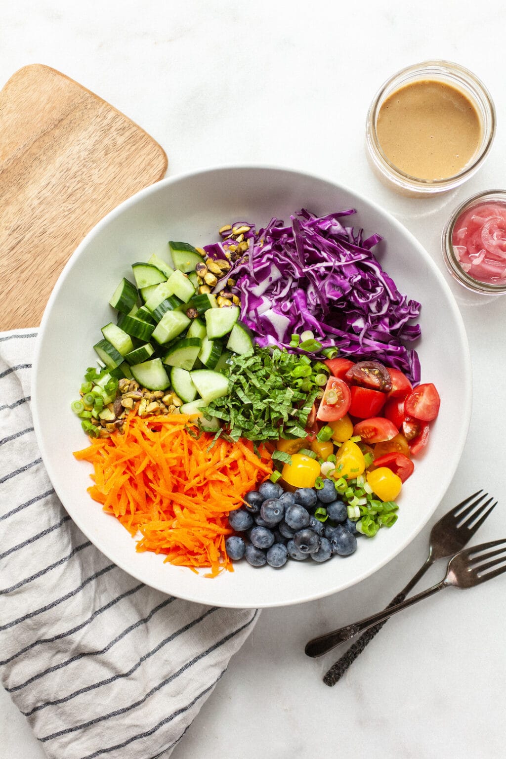 Easy Rainbow Salad healthy, gluten free, vegan