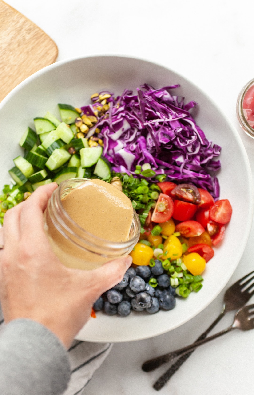 Easy Rainbow Salad healthy, gluten free, vegan